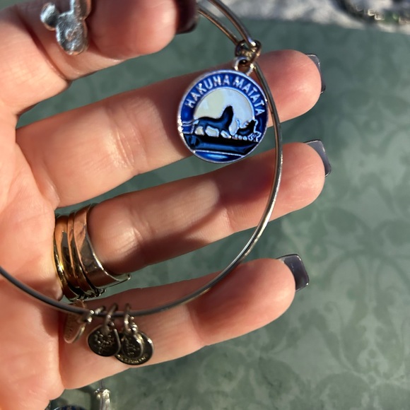 set of three Disney Alex and Ani, Pixar, silver bracelets, Mickey wrap around. - Picture 7 of 14